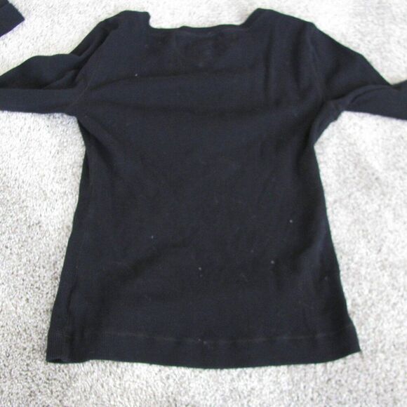 Ralph Lauren black ruffle front top M - Picture 5 of 7